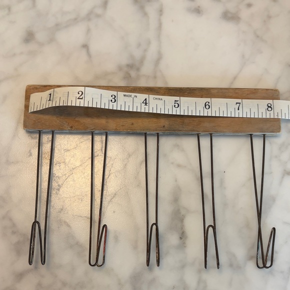 Antique Wood and Metal Chalk Holder 5 Lines for Writing Teacher or Music Teacher - Picture 3 of 4